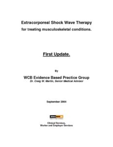 thumbnail of Extracorporeal Shock Wave Therapy for treating musculoskeletal conditions.